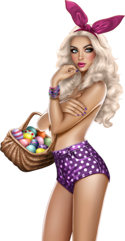 Easter_ Bunny_ Inspired_ Pinup PNG