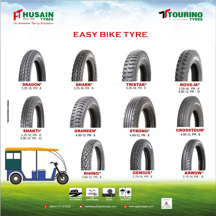 Easy Bike Tyre Collection Husain Tourino PNG