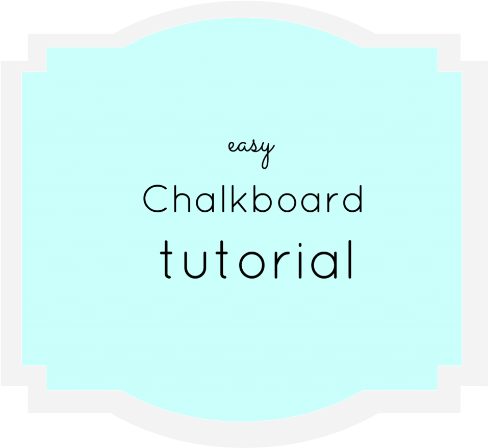 Easy Chalkboard Tutorial Graphic PNG