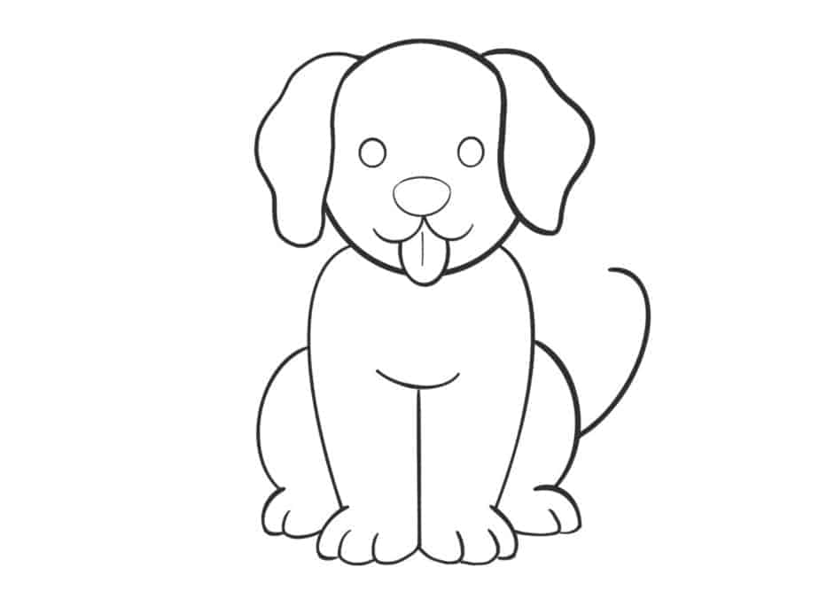 HOW TO DRAW A DOG (EASY) - Cute Dog Drawing (EASY) - YouTube
