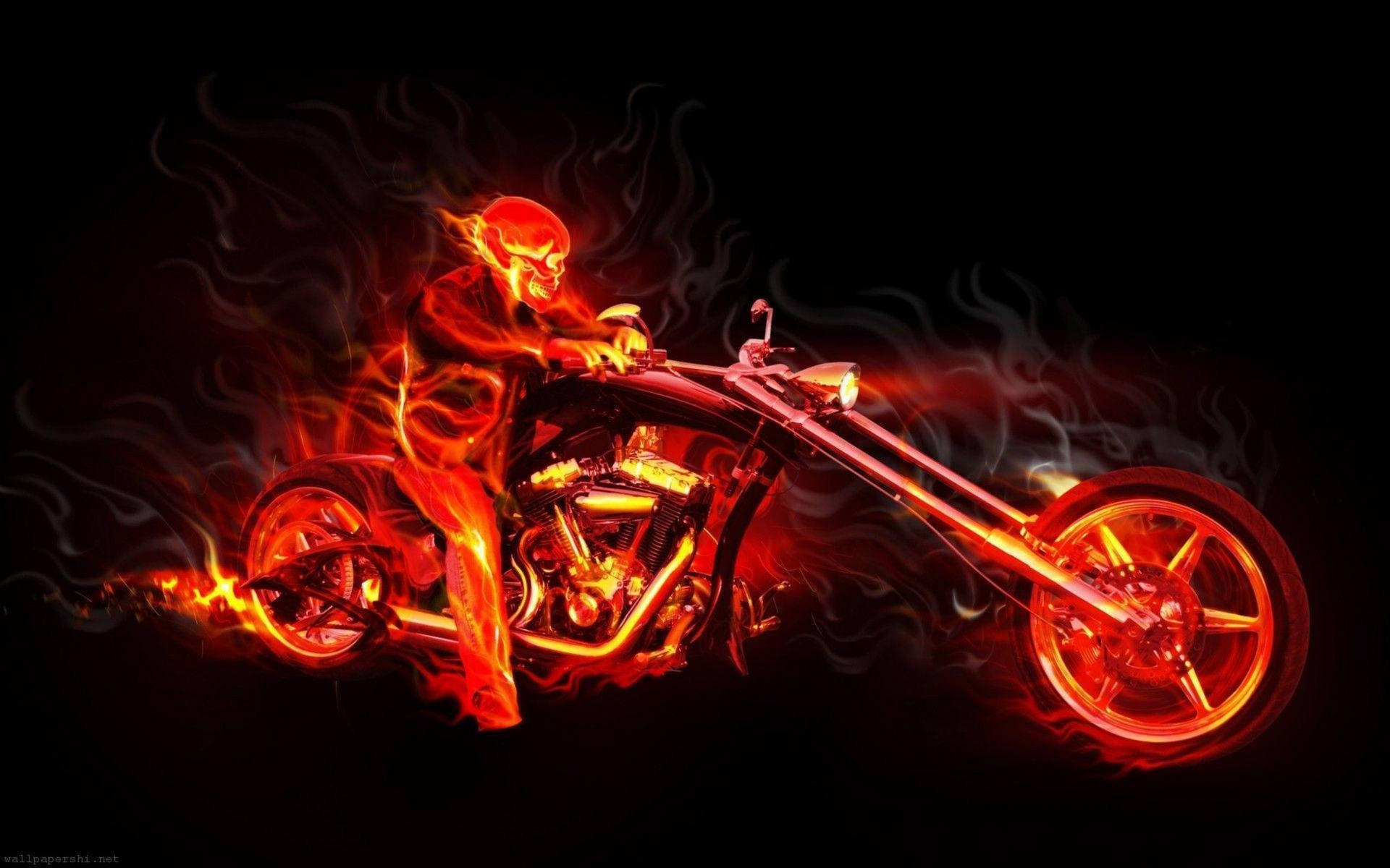 Easy Rider Fiery Art Wallpaper