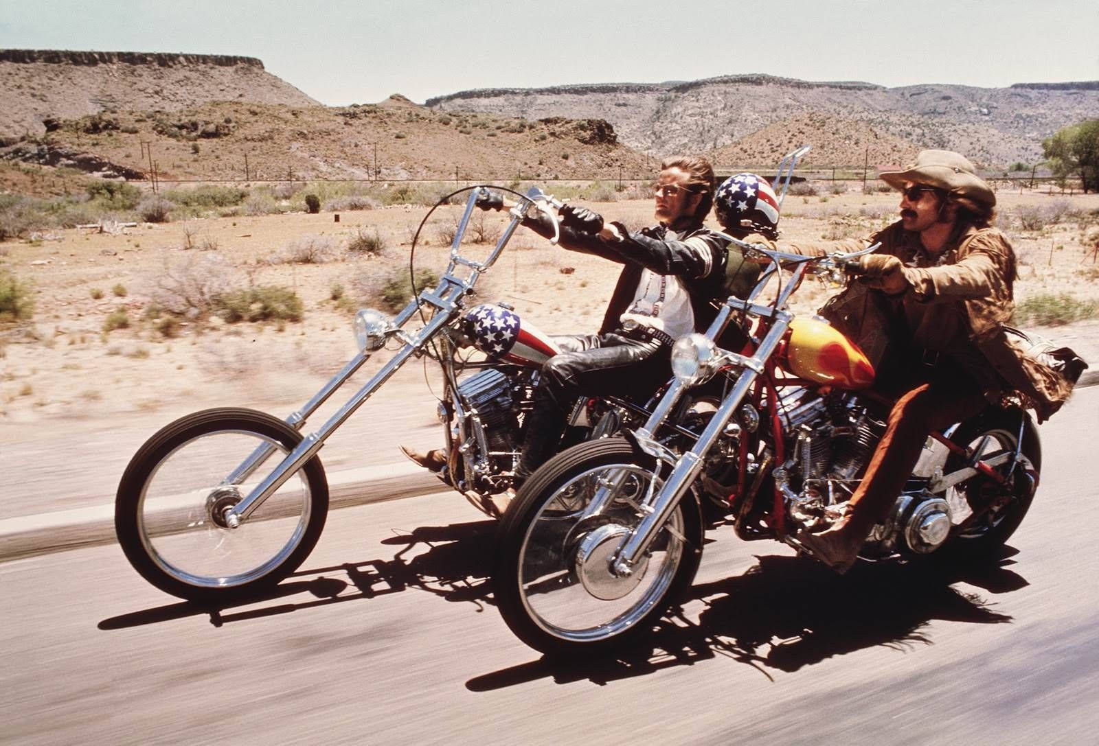 Easy Rider In Desert Wallpaper
