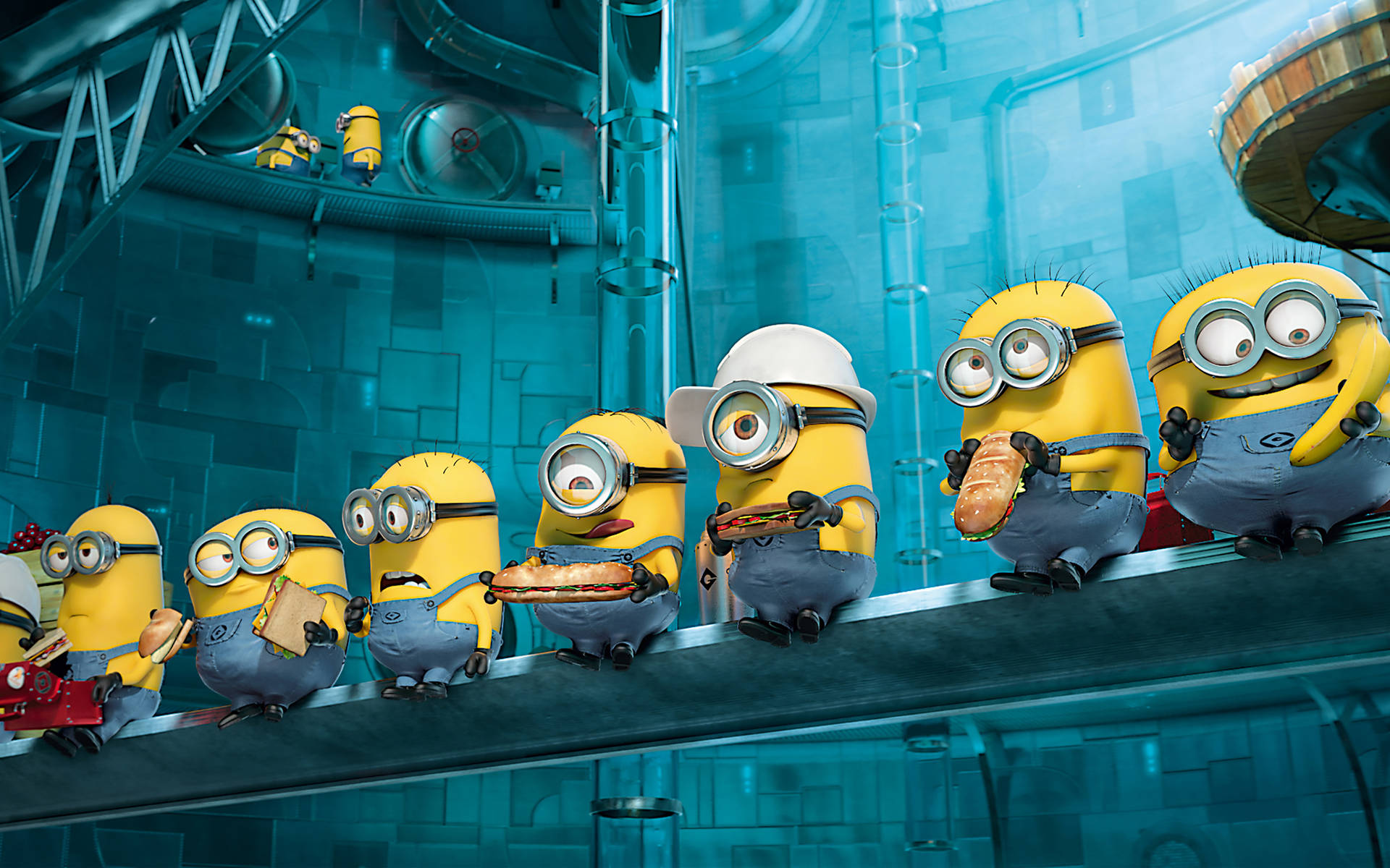 Eating Minions Despicable Me 2 Wallpaper