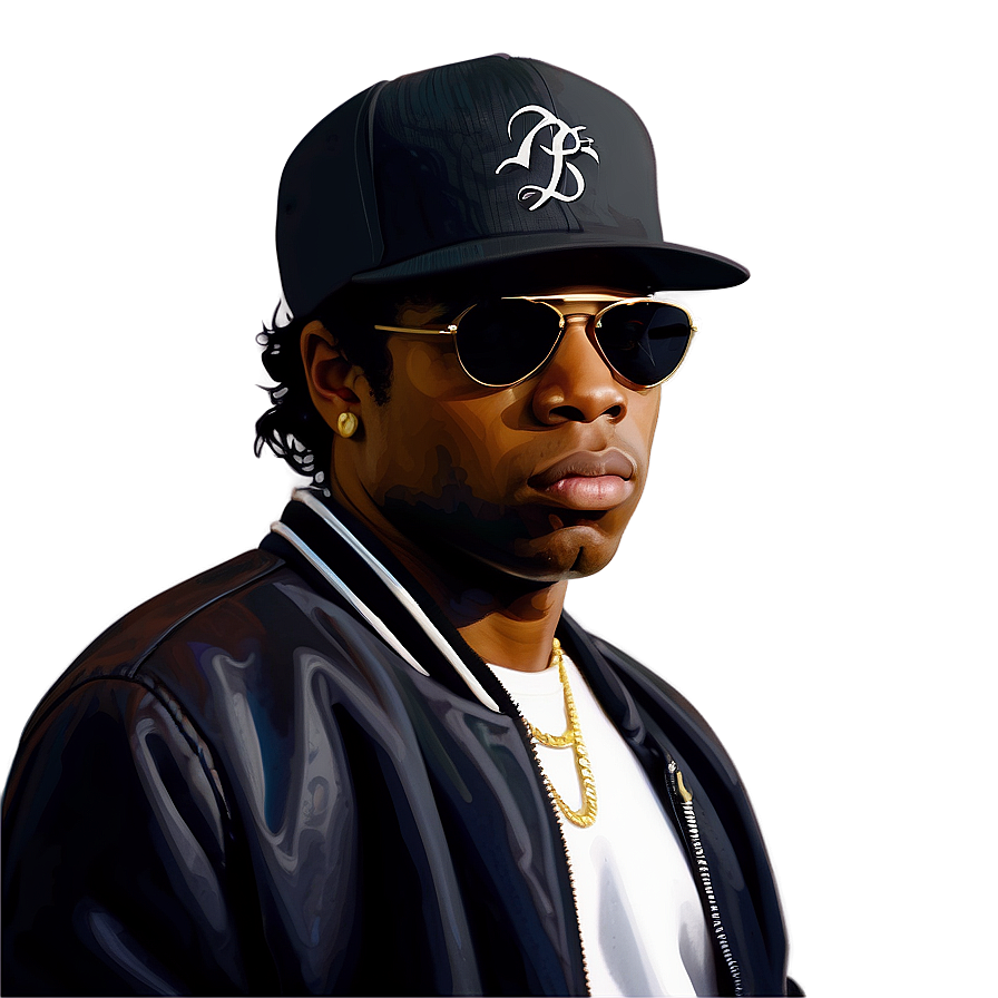 Eazy E 80s Rap Scene Png 06252024 PNG