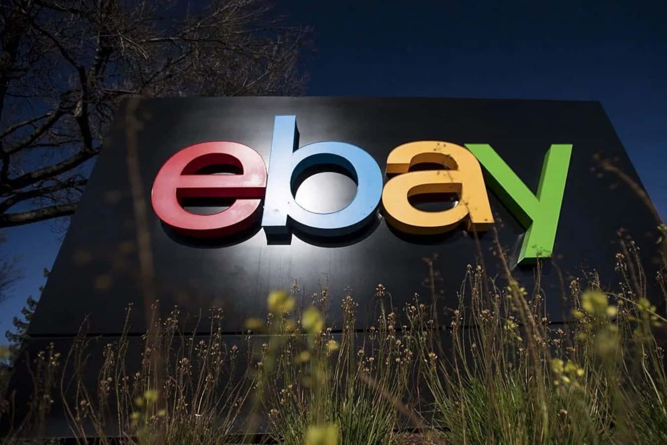 Ebay's Logo Is Seen In Front Of A Building