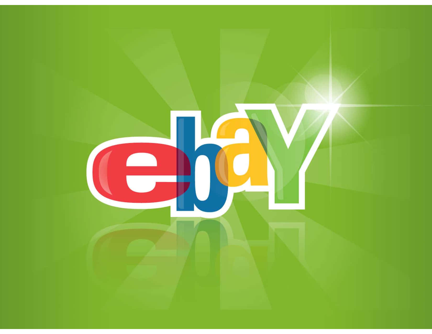 eBay UK Logo In Green Background Wallpaper