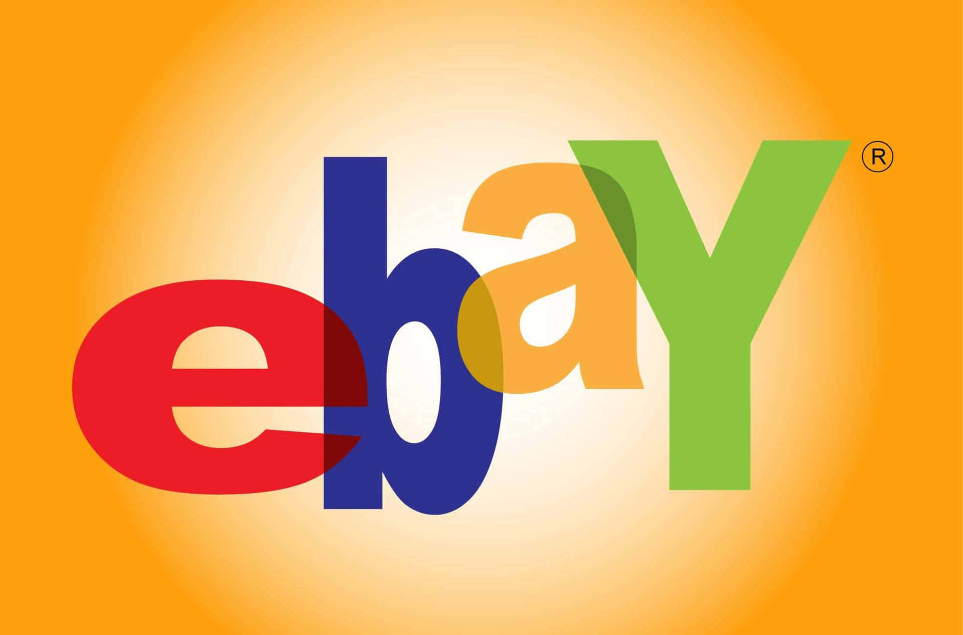 Orange gradient eBay UK logo Wallpaper