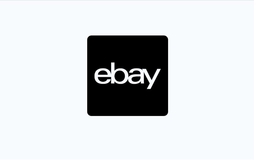 eBay UK Logo indeni sort kvadrat billede tapet Wallpaper