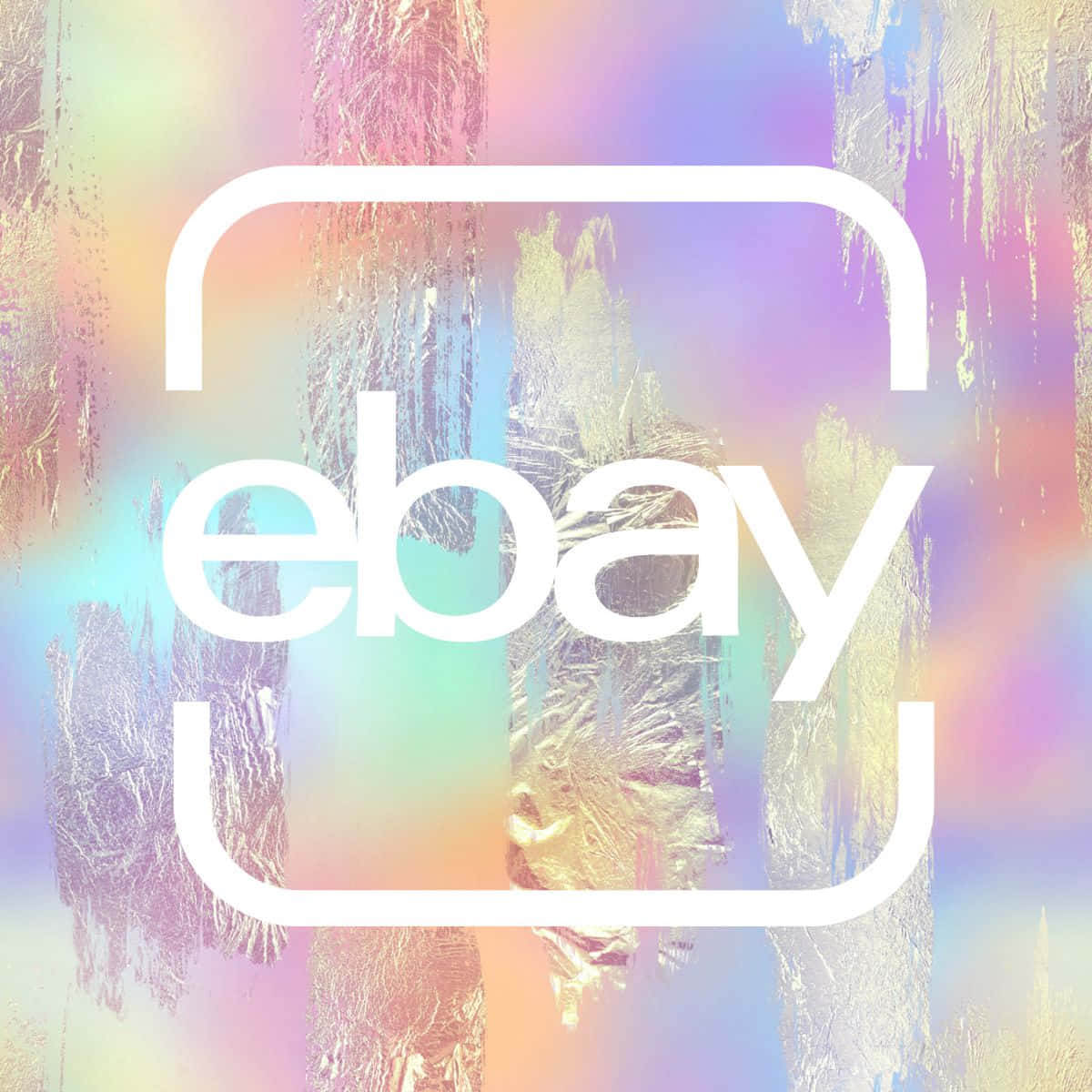 eBay UK Logo On Rainbow Cellophane Wallpaper