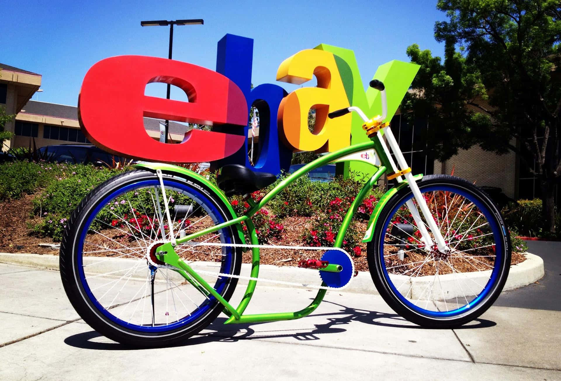 Ebay Uk Logo With Bike Wallpaper