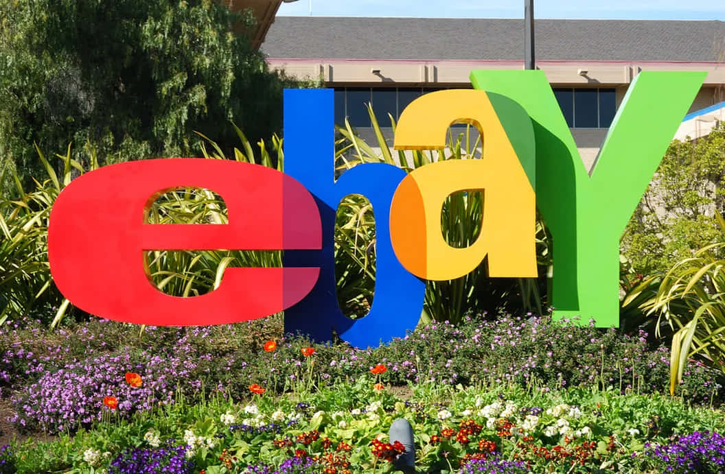 Ebay Uk Logo With Floral Garden Wallpaper