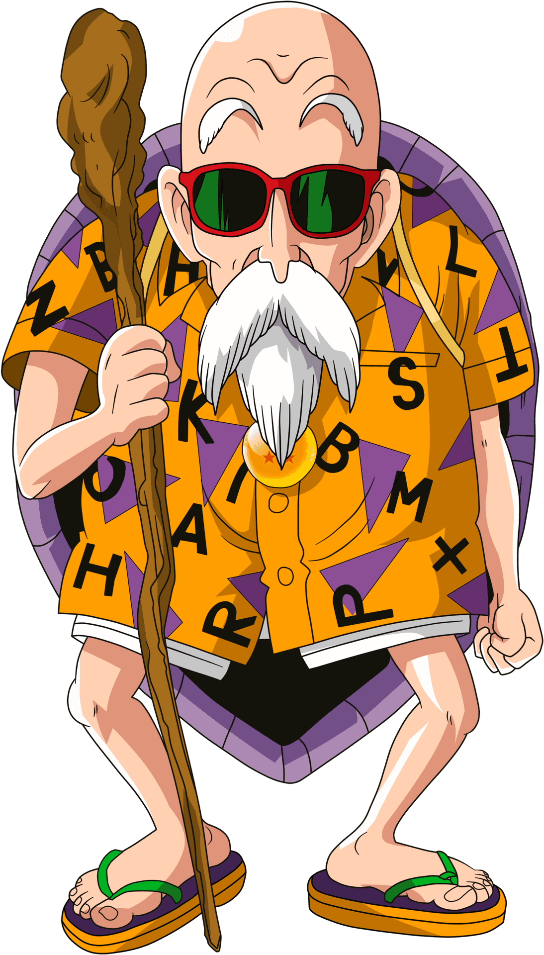 Eccentric Old Man Cartoon Character PNG