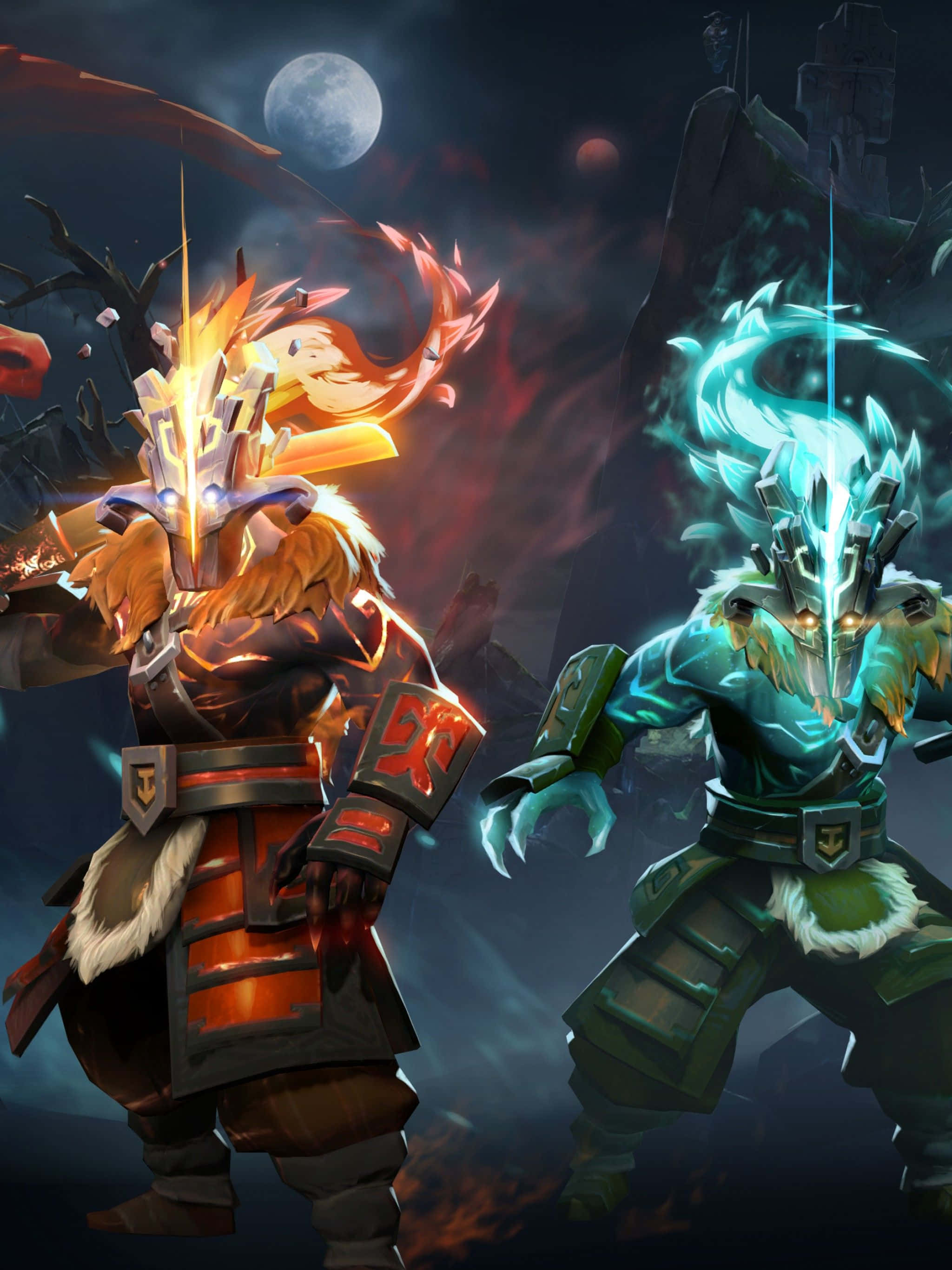 Eccitantescontro Tra Gli Eroi Di Dota 2 In Epiche Battaglie