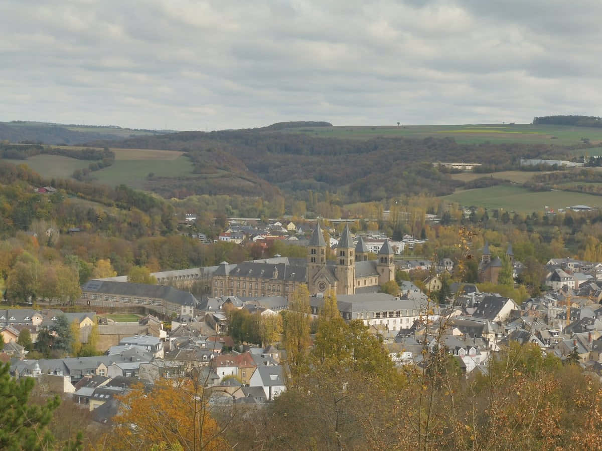 Echternach Luxembourg Naturskjønn Utsikt Bakgrunnsbildet