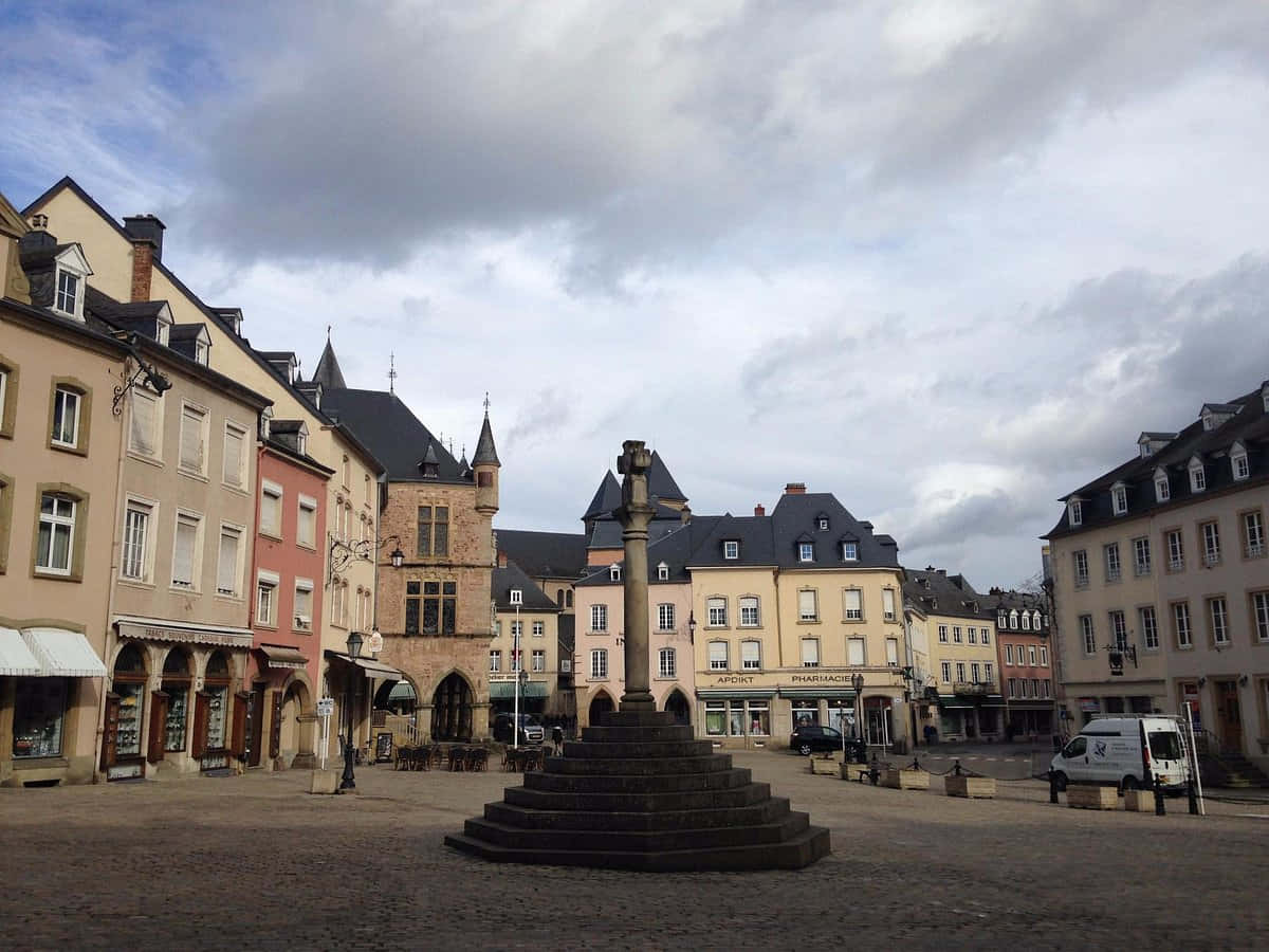 Echternach Markedsplass Luxembourg Bakgrunnsbildet