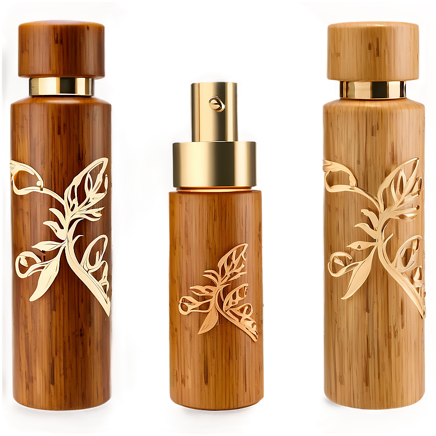 Eco-friendly Bamboo Perfume Bottle Png Slq43 PNG