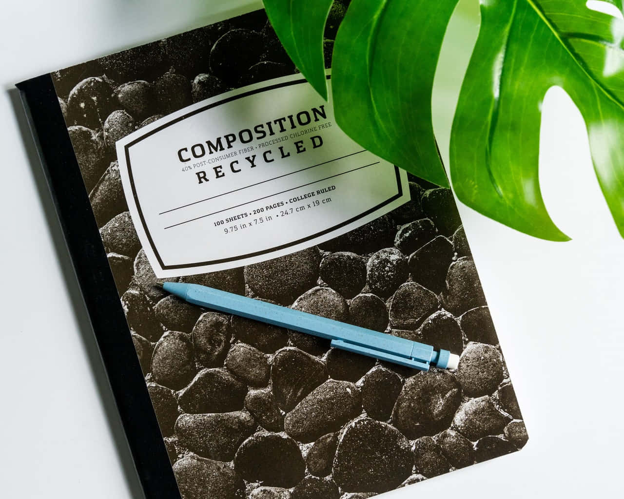 Eco Friendly Composition Notebookwith Pencil Wallpaper