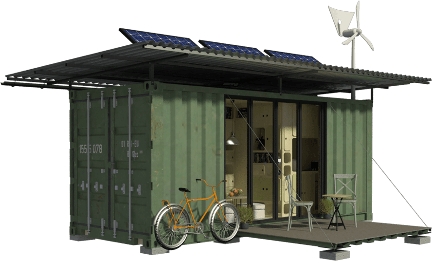 Eco Friendly Container Home PNG
