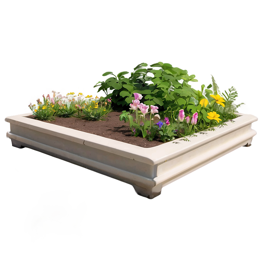Eco-friendly Flower Bed Png Cme68 PNG