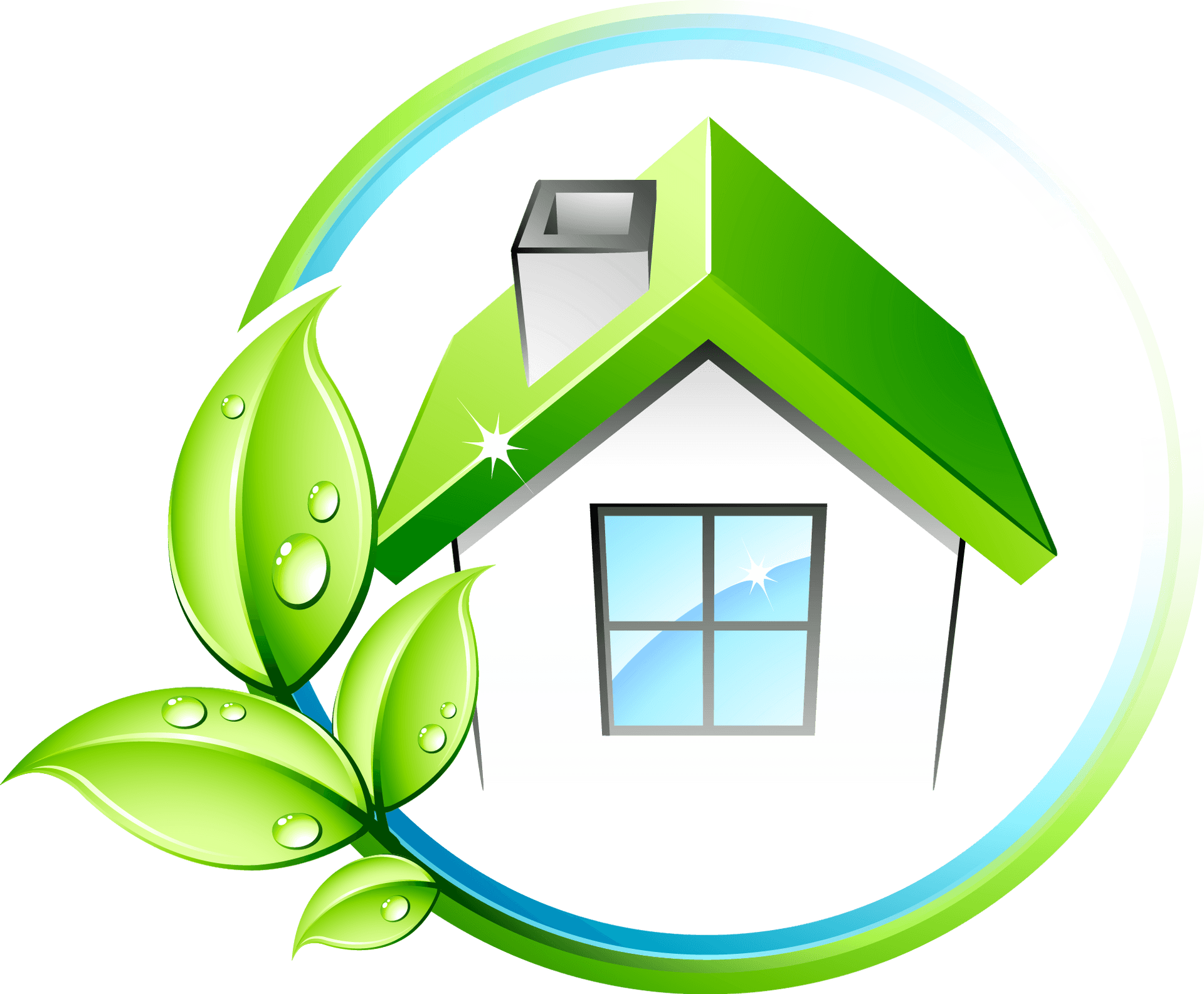 Eco Friendly House Cleaning Logo PNG