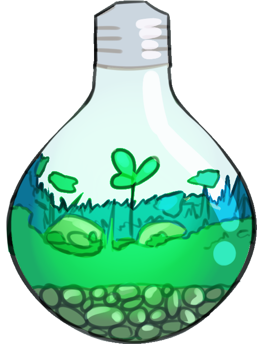 Eco Friendly Lightbulb Terrarium PNG