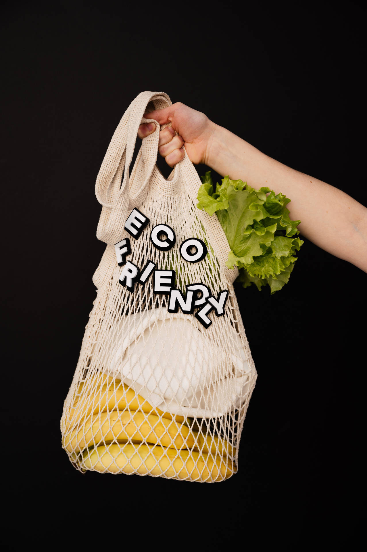 Eco-Friendly Mesh Banana Bag Wallpaper