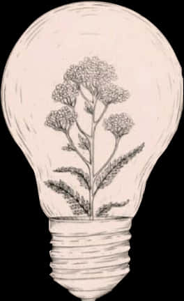 Eco Innovation Lightbulb Sketch PNG