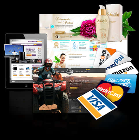 Ecommerceand Adventure Collage PNG