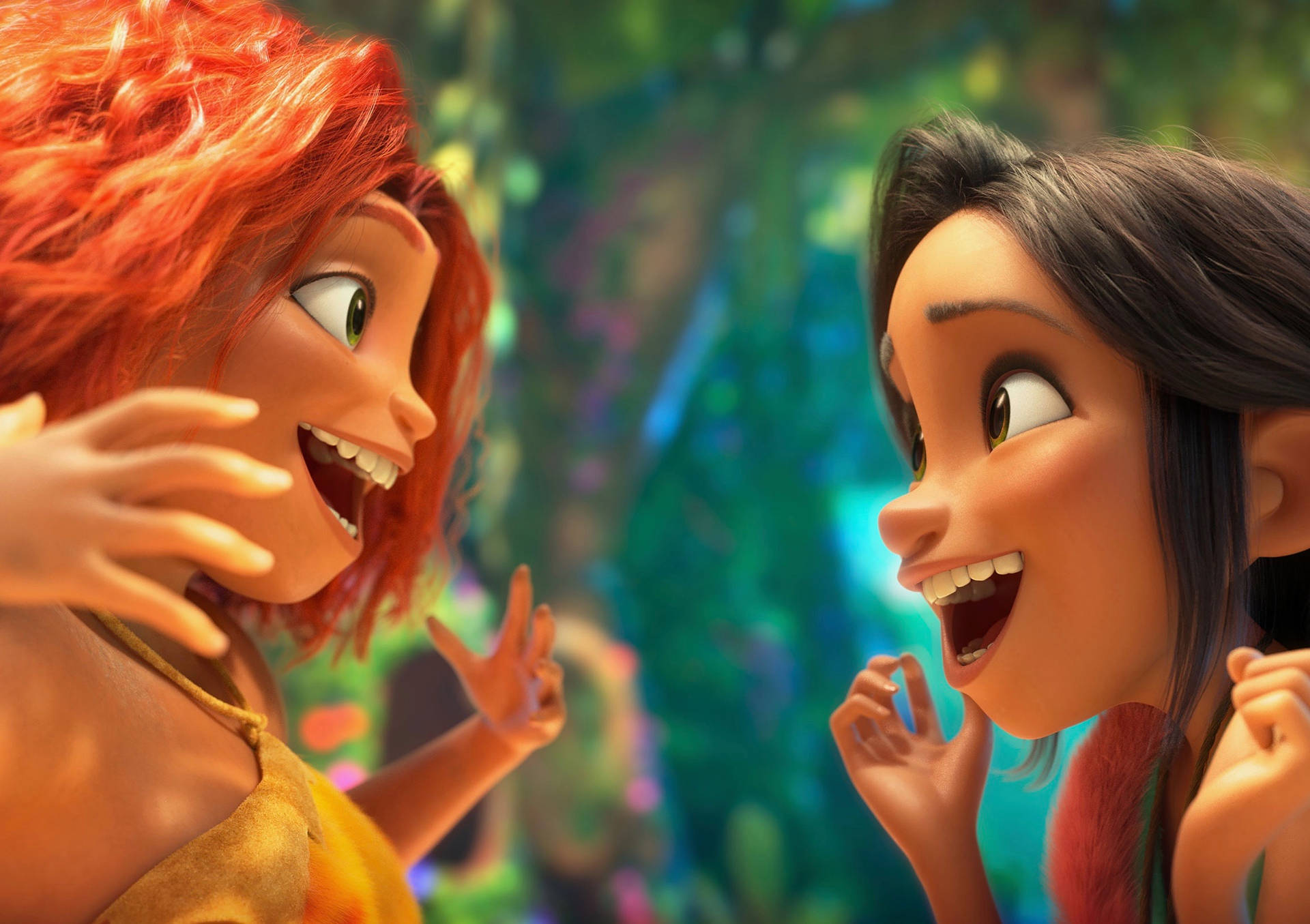 Ecstatic Eep And Dawn The Croods Wallpaper