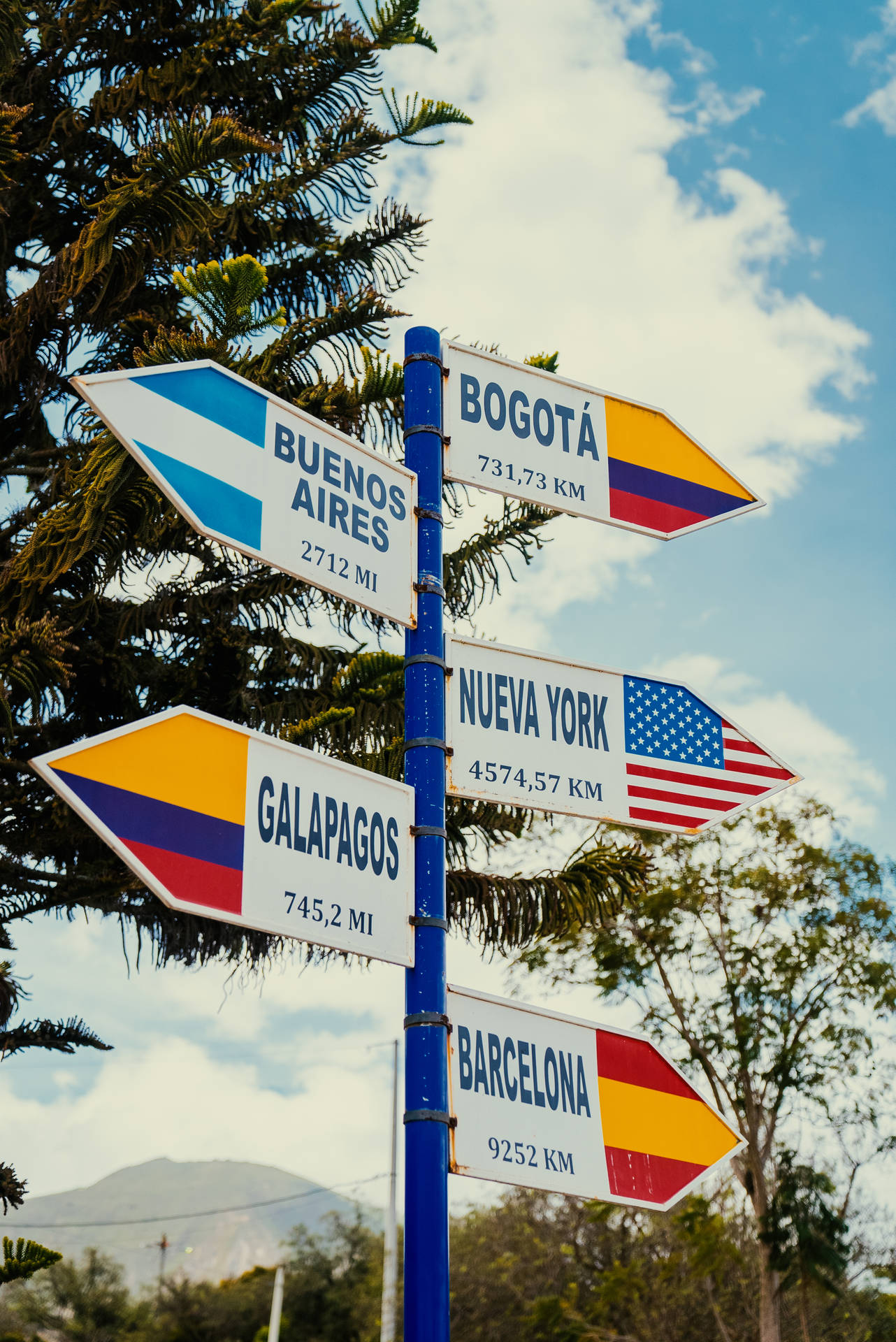 Ecuador Galápagos Street Sign Wallpaper