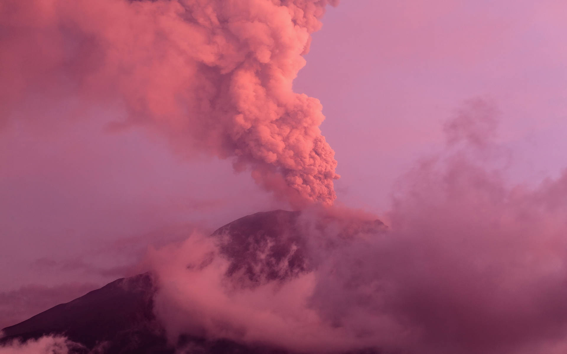 Vulcano Tungurahua Dell'ecuador Sfondo