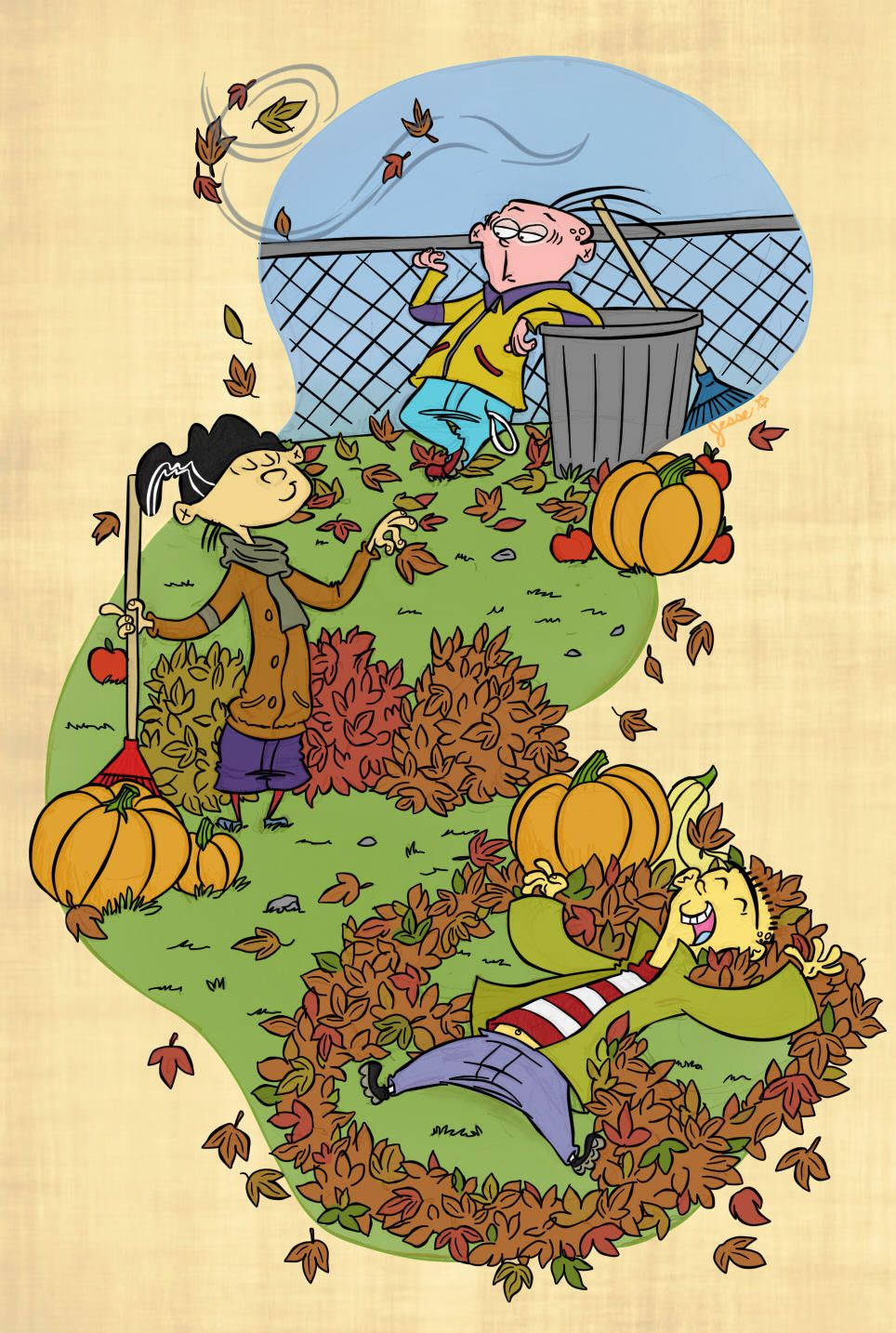 Ed Edd Eddy Autumn Day Wallpaper
