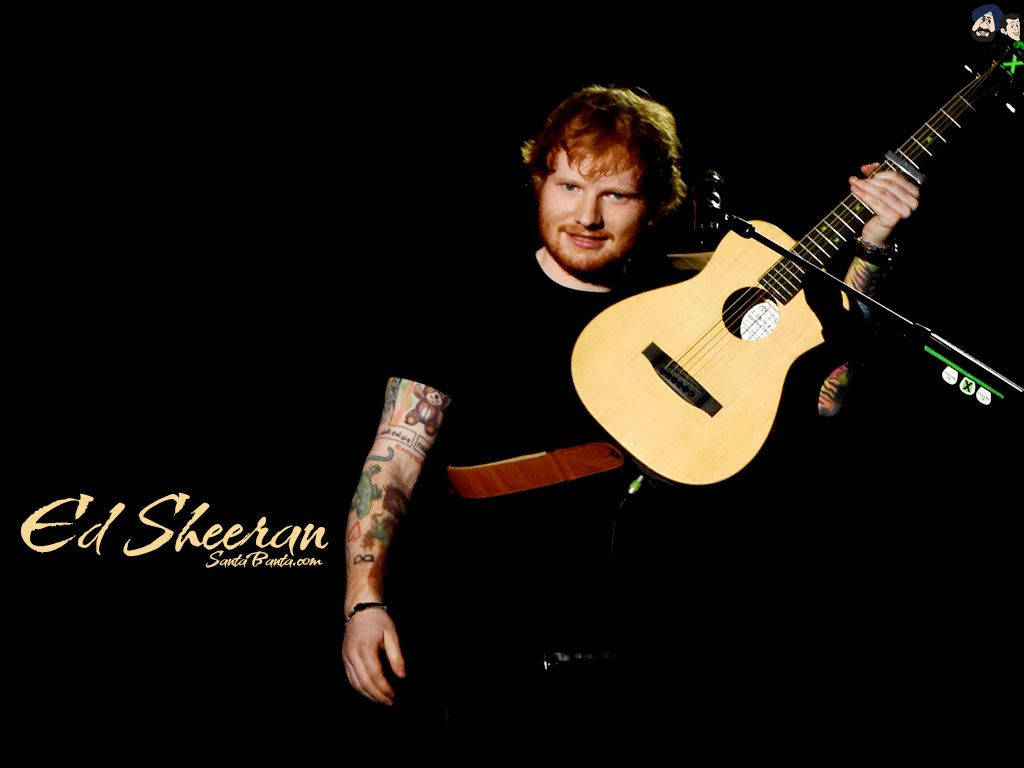 Ed Sheeran In Black Background