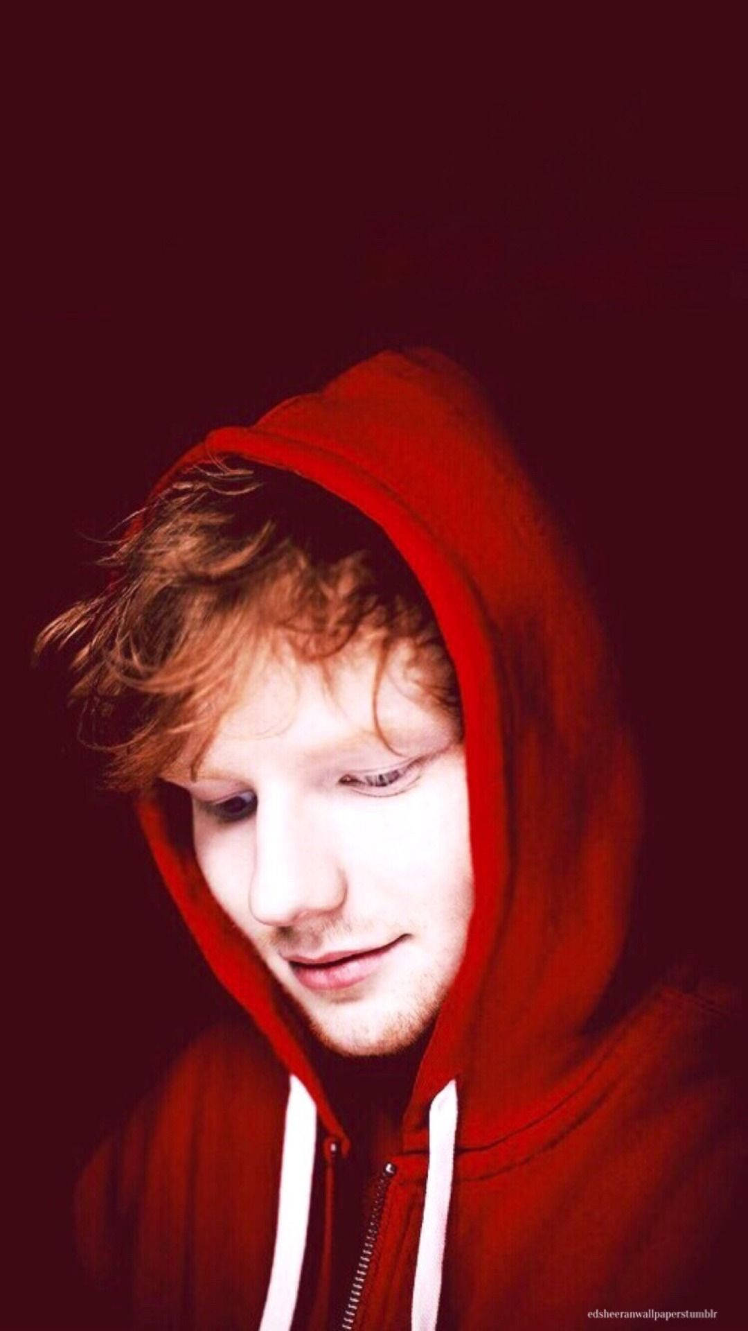 Ed Sheeran In Red Hoodie