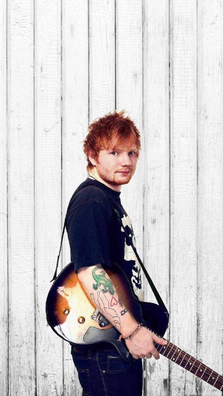 Ed Sheeran With Guitar Background