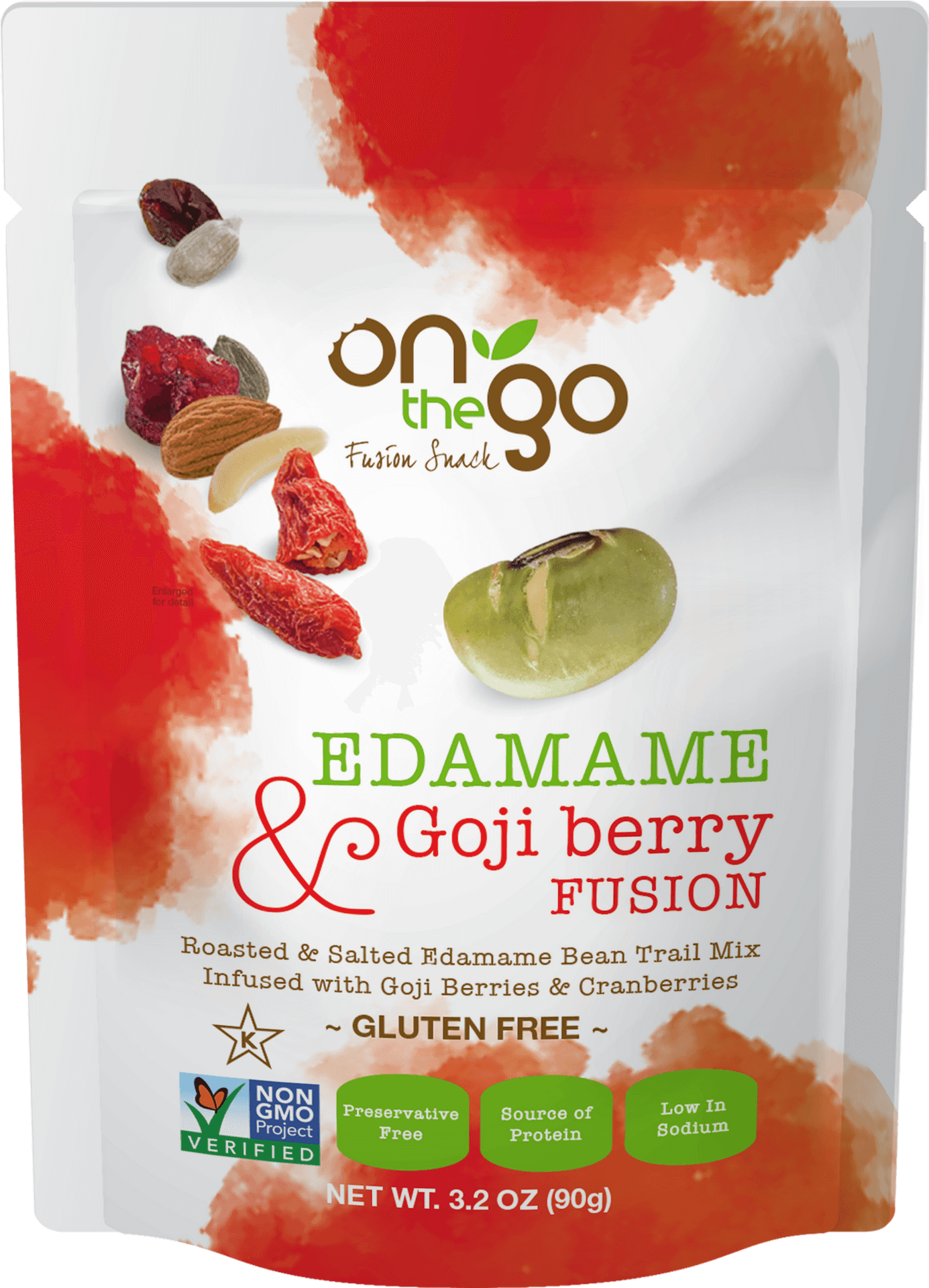 Edamame Goji Berry Fusion Snack Package PNG