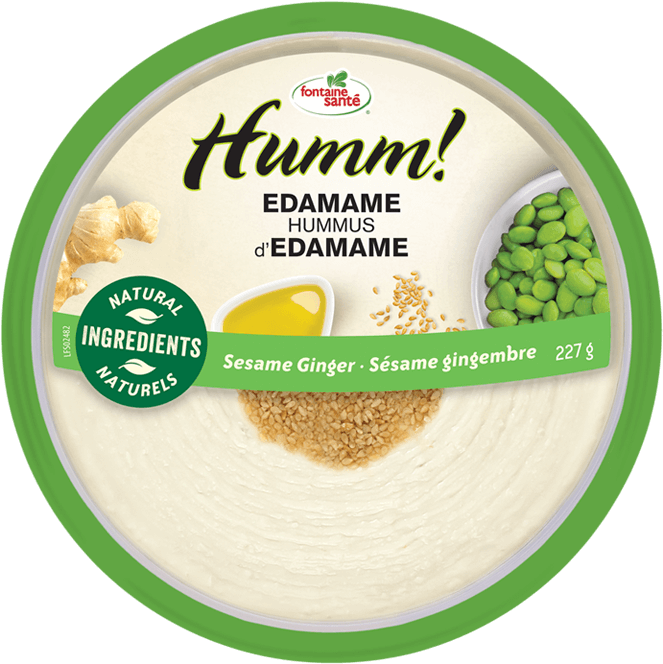 Edamame Hummus Sesame Ginger Packaging PNG