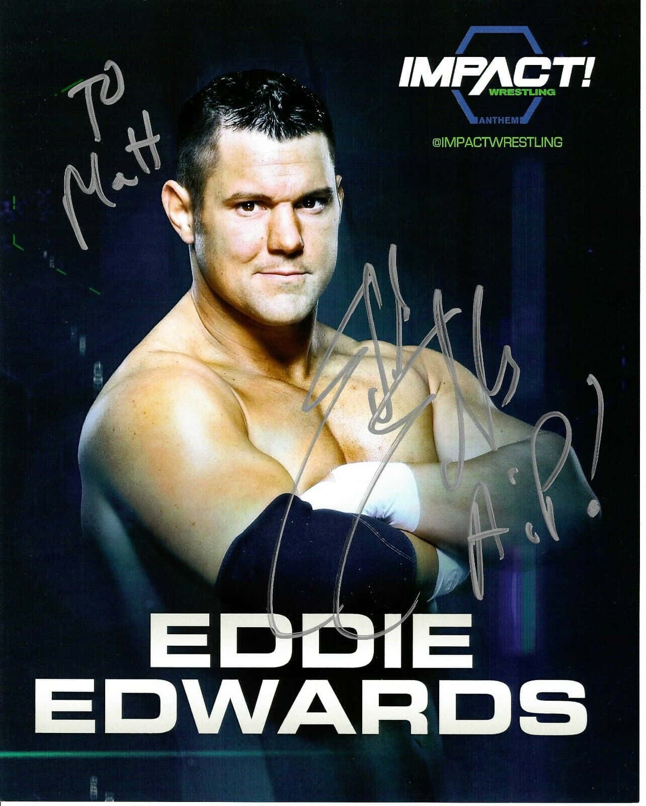 Eddie Edwards Signed Photo Wallpaper