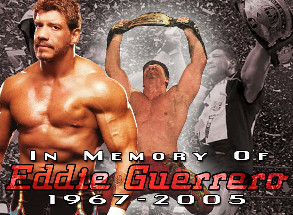 Pôsterde Homenagem Ao Eddie Guerrero Com Arte De Fã. Papel de Parede