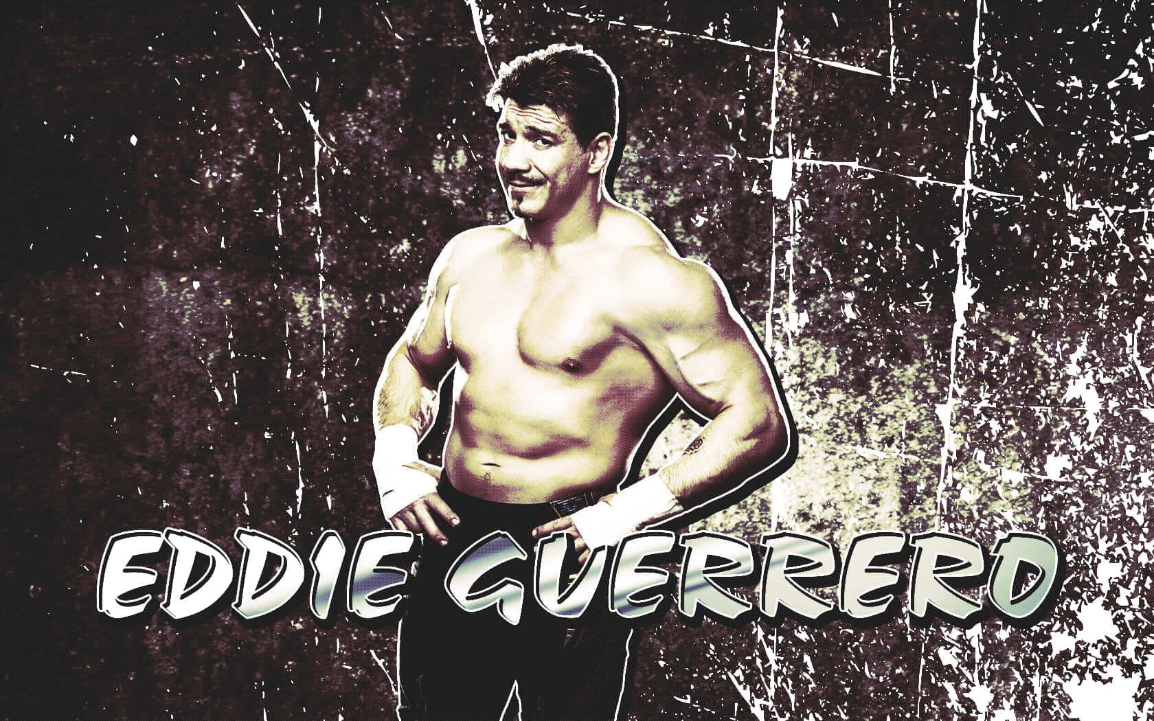 Eddie Guerrero skrabende grafisk kunst tapet Wallpaper