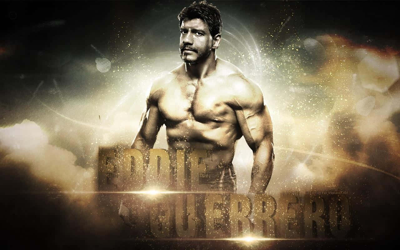 Eddieguerrero Wrestler Goldener Poster Wallpaper