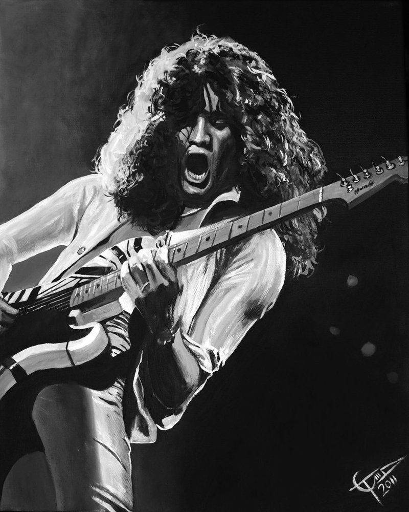 Eddie Van Halen Drawing Background