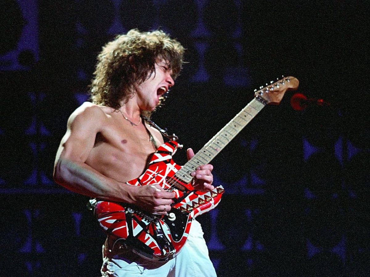 Eddievan Halen Frankenstrat Guitar - Eddie Van Halen Frankenstrat Gitarr. Wallpaper