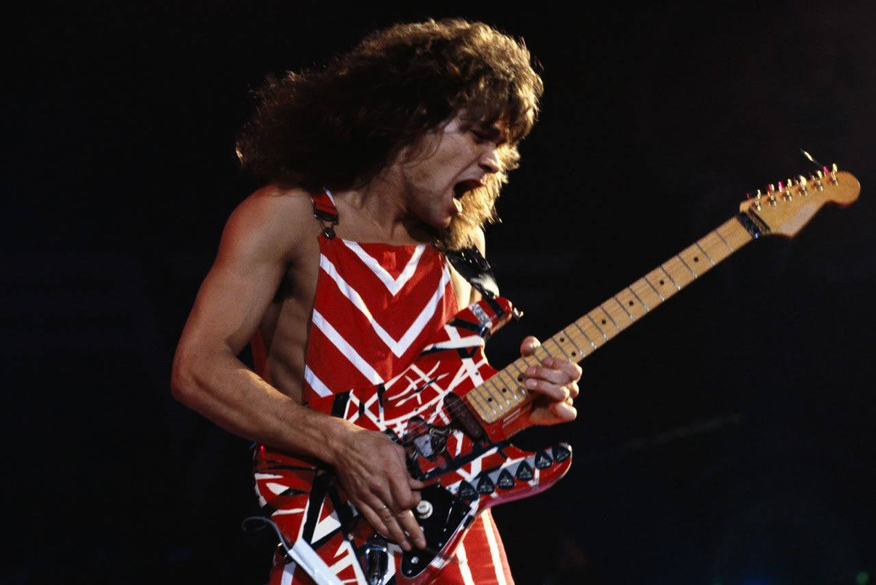 Eddie Van Halen In Cool Jumpsuit Background