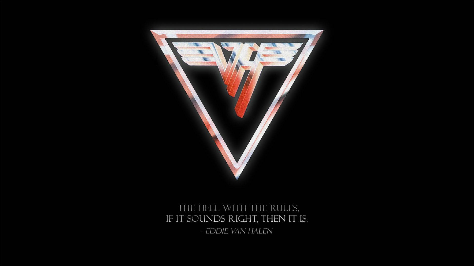 Eddie Van Halen Quote Background