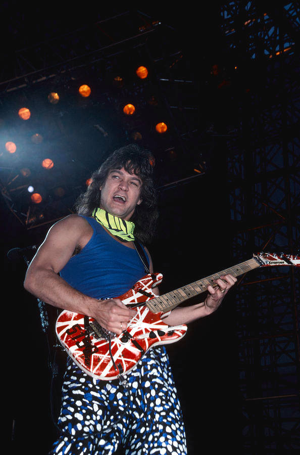 Eddie Van Halen Rock Band Frankenstrat Guitar Wallpaper