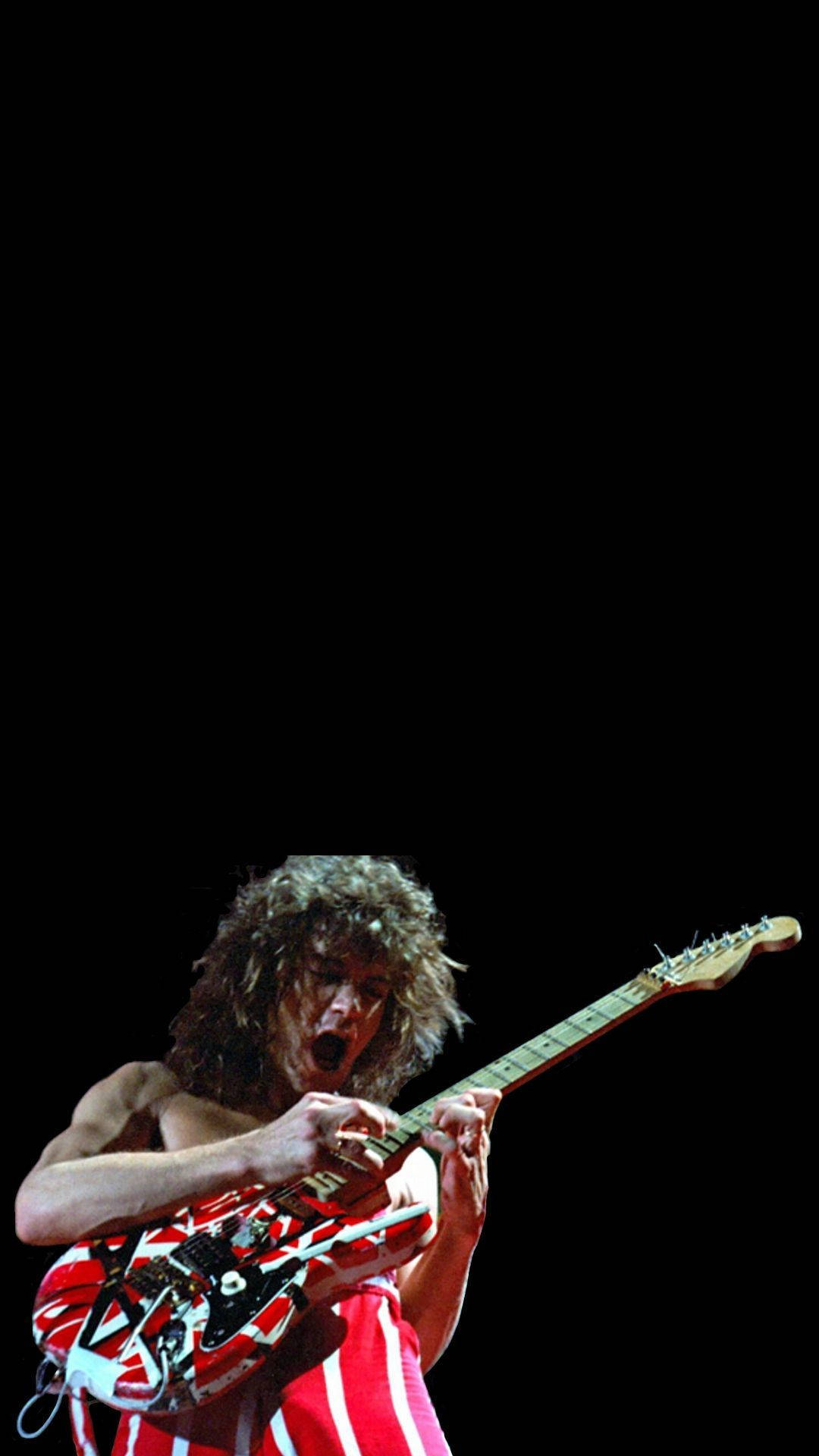 Download Eddie Van Halen Rock Music Frankenstrat Wallpaper 