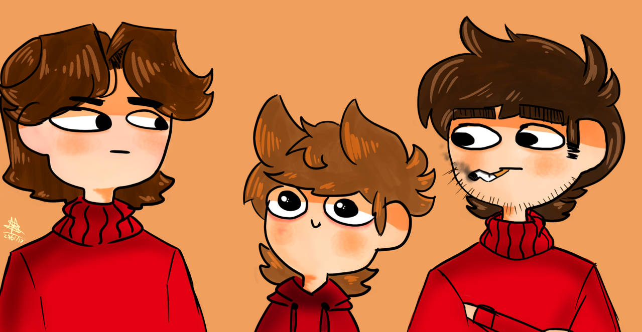 Eddsworld Indossa Una Felpa Con Cappuccio Rossa Sfondo