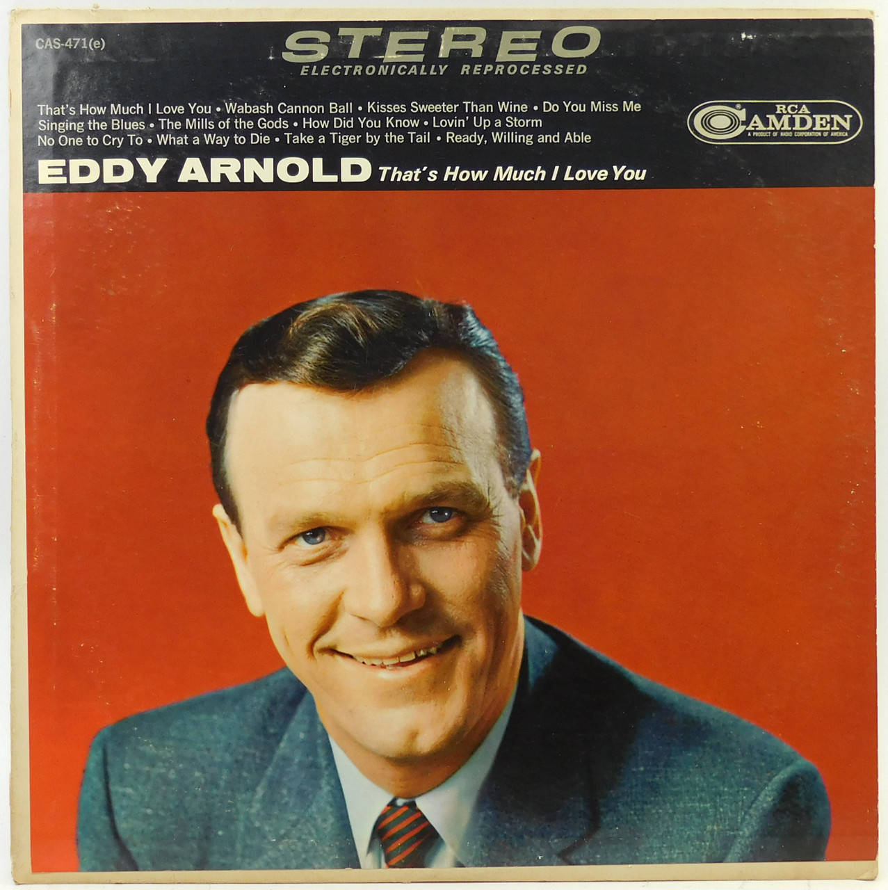 Eddy Arnold That's How Much I Love Vinyl Cover sætter stemningen med et retro-agtigt stykke vægbeklædning. Wallpaper