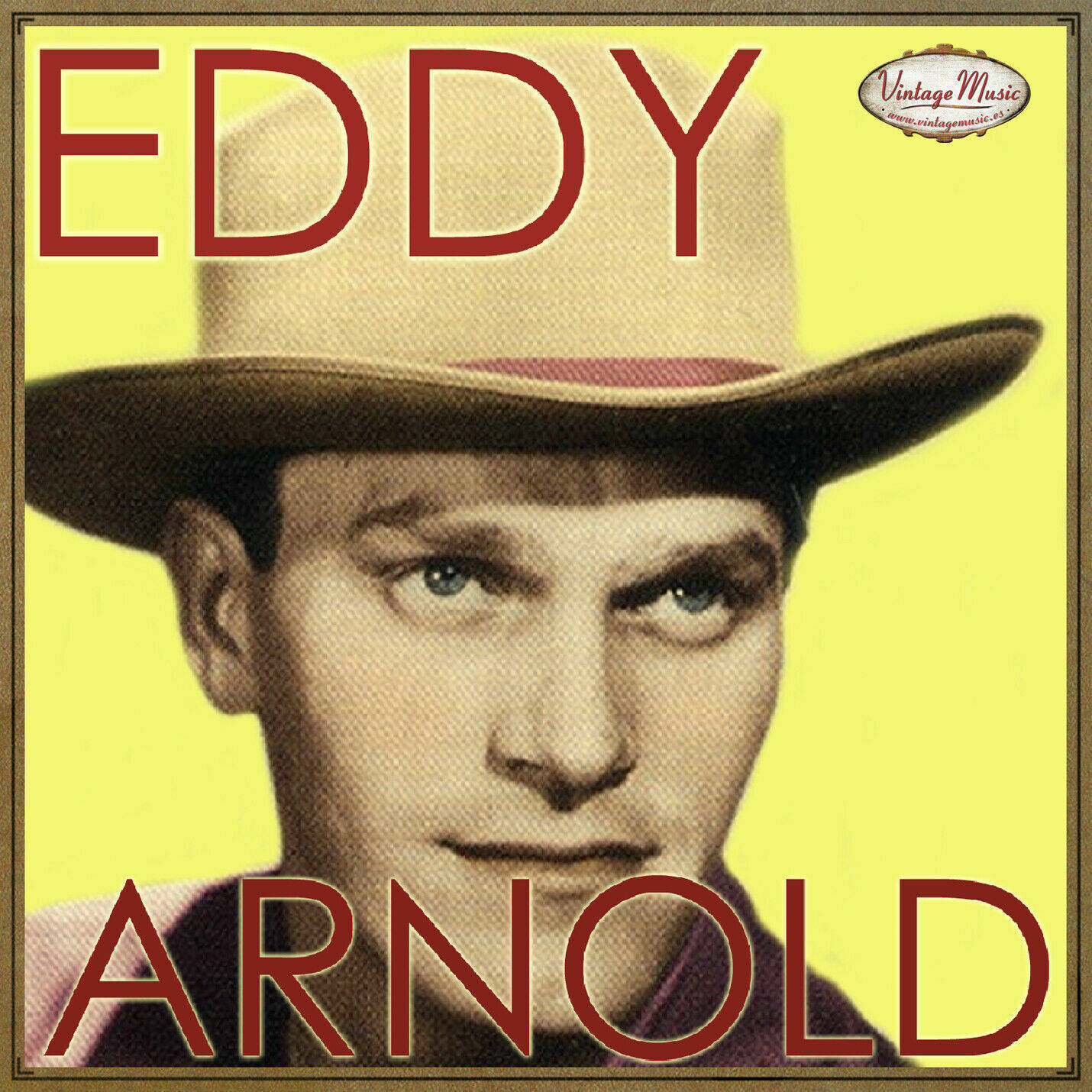Coleçãode Música Vintage De Eddy Arnold Capa De Cd. Papel de Parede